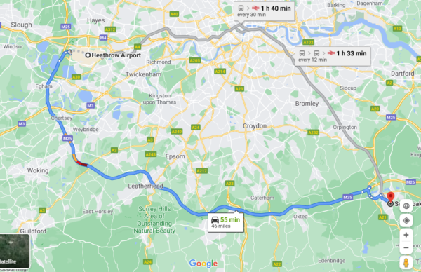 Heathrow to Sevenoaks - Airport Transfer